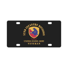 Load image into Gallery viewer, Army - SSI - 52nd Infantry Division (1946-1947) - Argonauts - US Army Veteran X 300 Classic License Plate
