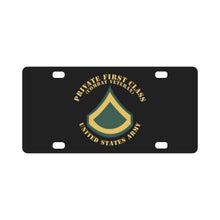 Load image into Gallery viewer, Army - Private First Class - PFC - Combat Veteran - Flat X 300 Classic License Plate
