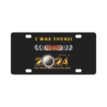 Load image into Gallery viewer, Total Eclipse - 2024 - I was There w Yellow Outline Classic License Plate
