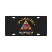 Load image into Gallery viewer, Army - 745th Tank Battalion - Villian w SSI Name Tape WWII EU SVC Classic License Plate
