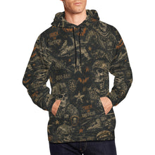 Load image into Gallery viewer, AOP Hoodie - Gritty Military Halloween Camouflage Men's All Over Print Hoodie (USA Size)
