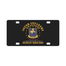 Load image into Gallery viewer, Army - 5th Battalion 502nd Infantry - Berlin Brigade X 300 Classic License Plate
