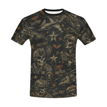 Load image into Gallery viewer, Gritty Military Halloween Camouflage Men's All Over Print Crew Neck T-Shirt
