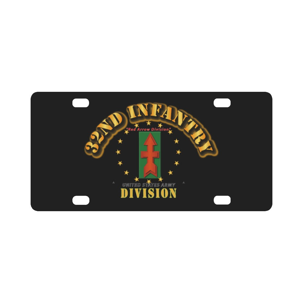 Army 32nd Infantry Division Red Arrow Division Classic License Pla Mip Brand Store