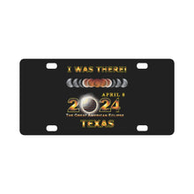 Load image into Gallery viewer, Total Eclipse - 2024 - I was There w Yellow Outline - Texas Classic License Plate
