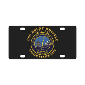 Navy - USS Mount Whitney (LCC20) - Vox Maris X 300 Classic License Plate