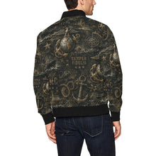 Load image into Gallery viewer, Bomber Jacket - Distressed USMC Nautical Emblem Pattern
