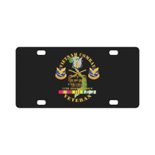 Load image into Gallery viewer, Army - Vietnam Combat Cavalry Vet w 7th Squadron - 17th Air Cav - 17th Aviation Group DUI w SVC Classic License Plate
