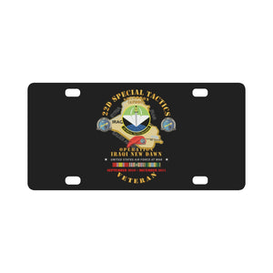 USAF - 22d Special Tactics Squadron - Opn Iraqi New Dawn - 2011 w IRAQ SVC Classic License Plate