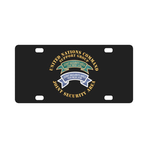 Joint Security Area - United Nations Command Support Group w Txt X 300 Classic License Plate