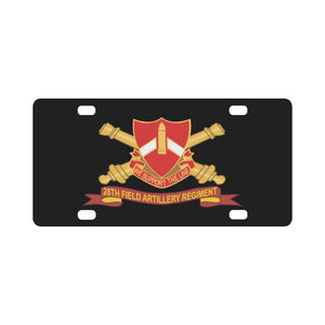 Army - 28th Field Artillery Regiment w Br - Ribbon X 300 Classic License Plate