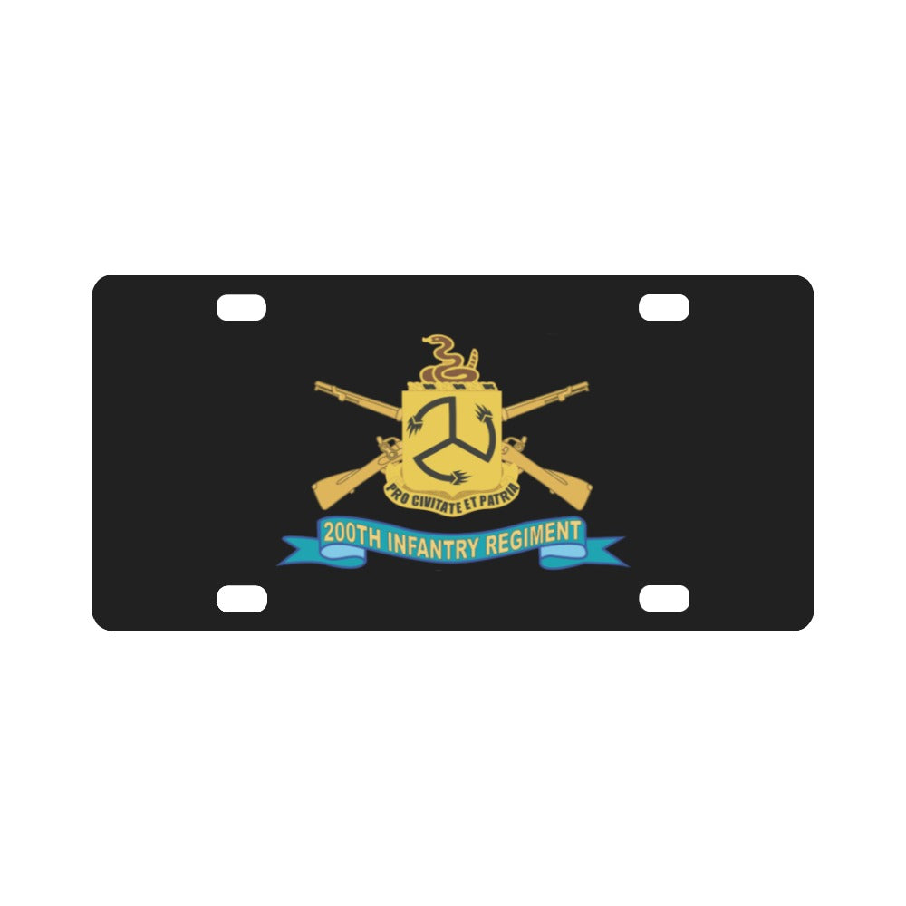 Army - 200th Infantry Regiment - DUI w Br - Ribbon X 300 Classic Licen ...
