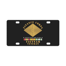 Load image into Gallery viewer, Army - Finance Corps - Vietnam Vet w VN SVC X300 Classic License Plate
