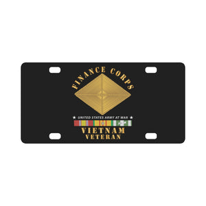 Army - Finance Corps - Vietnam Vet w VN SVC X300 Classic License Plate