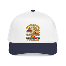 Load image into Gallery viewer, Mid Profile Baseball Cap - Army - Gulf War Combat - 1st Armored Divi - Old Ironsides - Veteran - Map w GULF SVC - 3D - Enhanced
