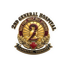 Load image into Gallery viewer, Kiss-Cut Stickers - 2nd General Hospital - Landstuhl Germany - Black - 3D - Enhanced
