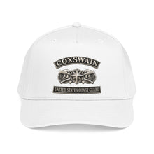 Load image into Gallery viewer, Mid Profile Baseball Cap - USCG - Coxswain w txt - Silver - 3D - Enhanced
