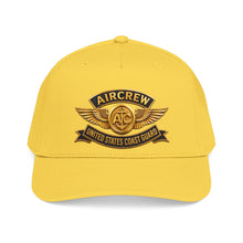 Load image into Gallery viewer, Mid Profile Baseball Cap - USCG - Aircrew Badge w txt - 3D - Enhanced
