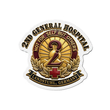 Load image into Gallery viewer, Die-Cut Magnet - 2nd General Hospital - Landstuhl Germany - Black - 3D - Enhanced
