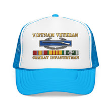 Load image into Gallery viewer, Foam Trucker Hat - Army - Vietnam Veteran - Cbt Infantryman w CIB VN SVC - 3D X 300
