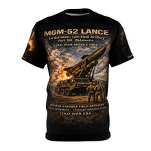 Load image into Gallery viewer, MGM-52 LANCE, 1st Battalion, 12th Field Artillery Tribute - Cut &amp; Sew Tee - Fort Sill OK- Cold War Deterrent (First Lance Missile Battalion)

