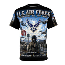 Load image into Gallery viewer, U.S. Air Force - Airmen Today, Defenders Forever - Tribute Tee — "READY TO FIGHT"

