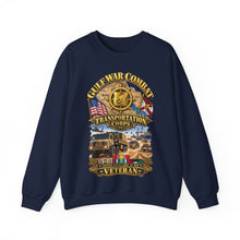 Load image into Gallery viewer, Crewneck Sweatshirt - Army - Gulf War Combat Vet  - Transportation Corps - 3D - Enhanced
