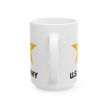 Load image into Gallery viewer, White Ceramic Mug, (11oz, 15oz) - Army Star W Us Army
