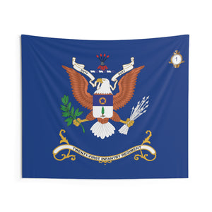 Indoor Wall Tapestries - 1st Battalion, 21st Infantry Regiment - DUTY - Regimental Colors Tapestry