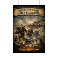 Load image into Gallery viewer, Matte Poster - 369th Infantry Regiment - Assault across No Man's Land - WWI - V2
