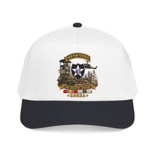 Load image into Gallery viewer, Mid Profile Baseball Cap - Army - 2nd Infantry Division w Br - Ribbon COLD WAR Vet Tab - Korea - 3D - Enhanced
