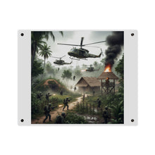 Load image into Gallery viewer, Acrylic Wall Art Panel - Vietnam Village Helicopter Assault
