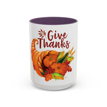 Load image into Gallery viewer, Accent Coffee Mug - Thanksgiving - Give Thanks
