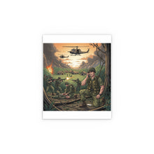Load image into Gallery viewer, Indoor and Outdoor Silk Posters - Vietnam Patrol Fire Fight Requesting Medevac
