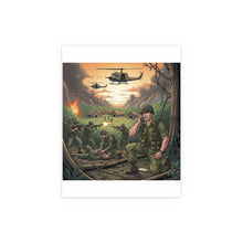 Load image into Gallery viewer, Indoor and Outdoor Silk Posters - Vietnam Patrol Fire Fight Requesting Medevac
