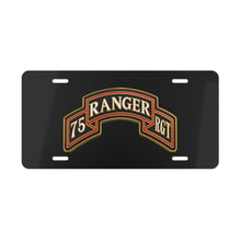 Load image into Gallery viewer, License Plate - Army - 75th Ranger Regiment - Ranger Scroll - 3D - Enhanced
