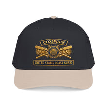 Load image into Gallery viewer, Mid Profile Baseball Cap - USCG - Coxswain - Auxiliary w txt - 3D - Enhanced
