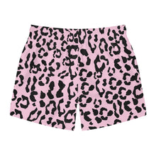 Load image into Gallery viewer, Swim Trunks - Leopard Camouflage - Baby Pink - Black
