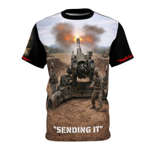 Load image into Gallery viewer, All-Over Print Tee - Artillery - M198 "Sending It" - Battery Adjust
