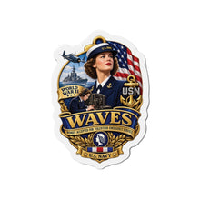 Load image into Gallery viewer, Die-Cut Magnet - WAVES - Women Accepted for Volunteer Emergency Service WWII - 3D - Enhanced
