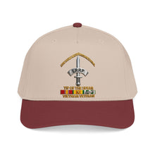 Load image into Gallery viewer, Mid Profile Baseball Cap - Army - Badge - LRRP - Tip of the Spear - Vietnam Vet w SVC - 3D - Enhanced

