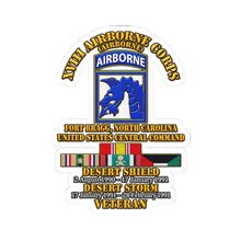 Load image into Gallery viewer, Kiss-Cut Stickers - XVIII Airborne Corps Desert Storm Ribbons - 3D - Transparent
