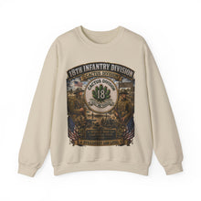 Load image into Gallery viewer, 18th Infantry Division Crewneck Sweatshirt - Division Collage 3D Emblem

