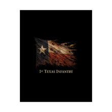 Load image into Gallery viewer, Matte Poster - 1st Texas Infantry in the cornfield - Tattered Texas pride in battle - Left
