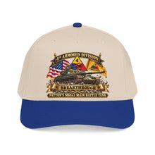 Load image into Gallery viewer, Mid Profile Baseball Cap - 4th Armored Division - PATTON'S M60A1 Main Battle Tank - Breakthrough Division
