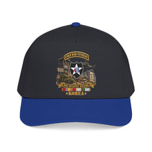 Load image into Gallery viewer, Mid Profile Baseball Cap - Army - 2nd Infantry Division w Br - Ribbon COLD WAR Vet Tab - Korea - 3D - Enhanced
