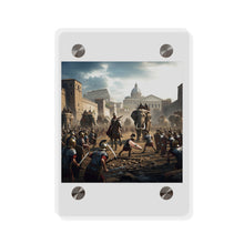Load image into Gallery viewer, Acrylic Wall Art Panel - Hannibal Battling the Roman Legions as he Enters Rome
