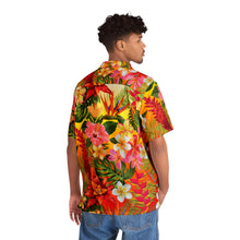 Load image into Gallery viewer, Men&#39;s Hawaiian Shirt (AOP) - Fire Panel - Tropical Flowers X 300
