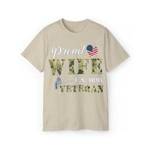 Unisex Ultra Cotton Tee - Proud Wife Of A Us Army Veteran - Ralph X 300