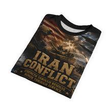 Load image into Gallery viewer, Iran Conflict Military Tribute Tee – "Strength Through Resolve, Honor Through Service"
